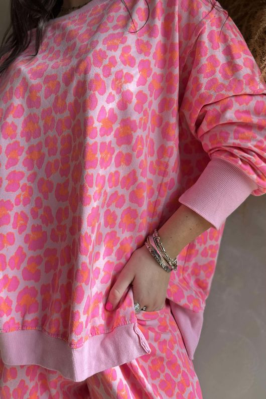 Lagen Zanzibar Chill Sweatshirt Rose & Hot Pink